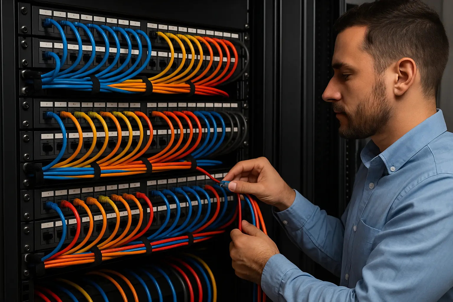 Cableado, puntos de red y conexión